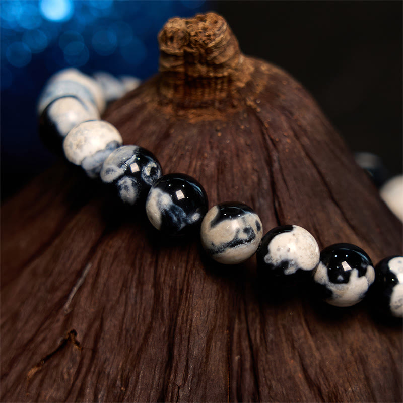 Pulsera protectora de ágata orca con Buddha Stones