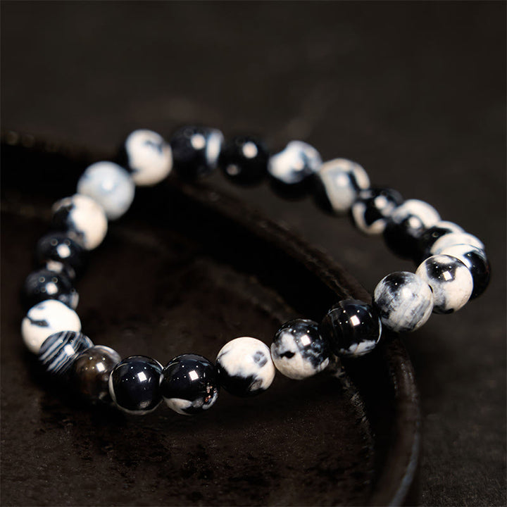 Pulsera protectora de ágata orca con Buddha Stones