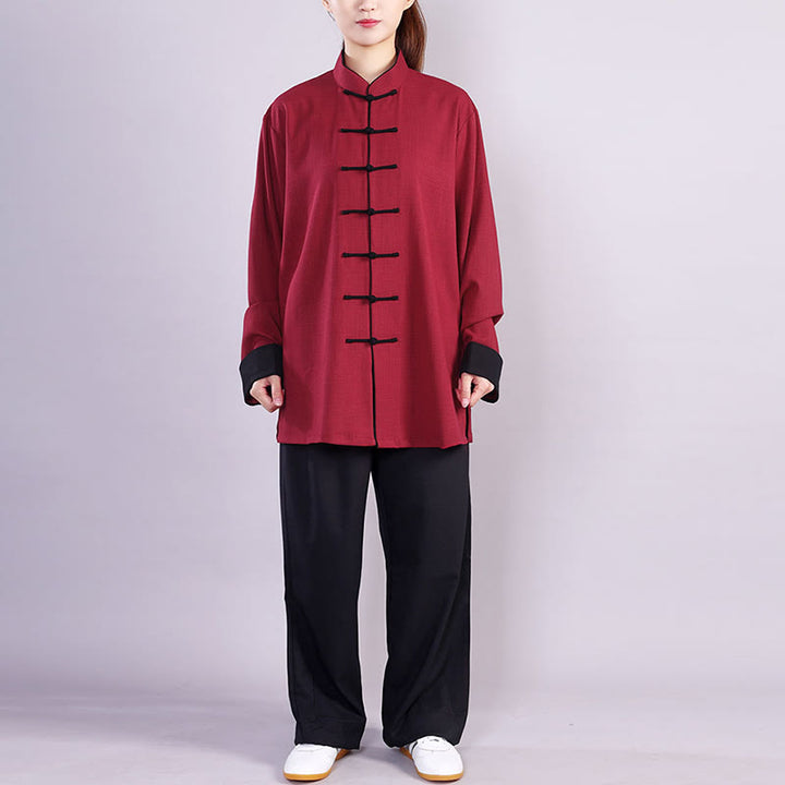 Conjunto de ropa unisex de lino y algodón con diseño de rana y Buddha Stones, para meditación, tai chi, qigong y zen, otoño e invierno, 2 unidades - image 5
