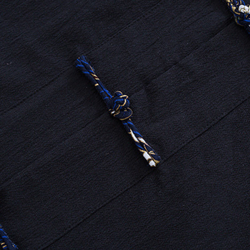 Traje Tang con botones de rana para hombre de Buddha Stones, chaqueta y camisa con bordado de grulla blanca de algodón y bolsillos