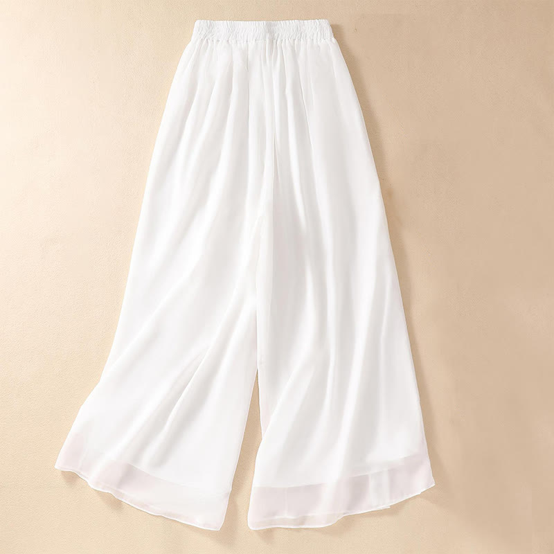 Vestido camisero con botones de rana y bordado de flores para mujer de Buddha Stones, pantalones de pierna ancha