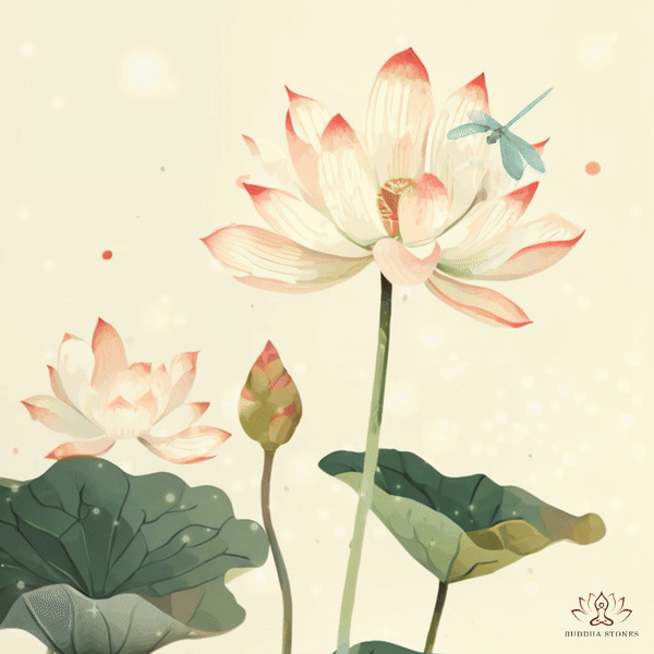 Leggings de fitness con estampado de libélula, hojas, flores de loto y piedras de Buddha Stones para mujer - image 1