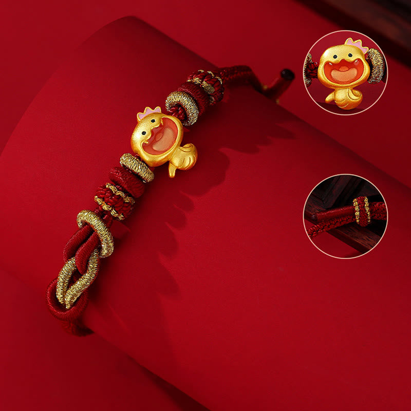 Pulsera de plata de ley 925 con hilo rojo y Buddha Stones , año de la serpiente, corona bonita y fuerza de serpiente