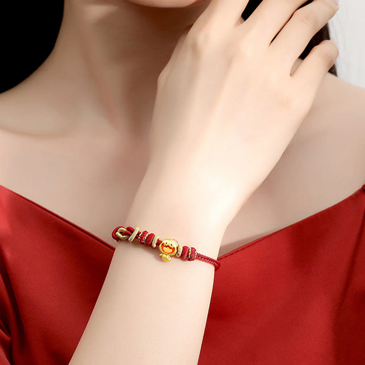 Pulsera de plata de ley 925 con hilo rojo y Buddha Stones , año de la serpiente, corona bonita y fuerza de serpiente