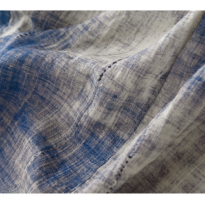 Camisa de algodón de manga larga con botones y efecto tie-dye con Buddha Stones - image 12