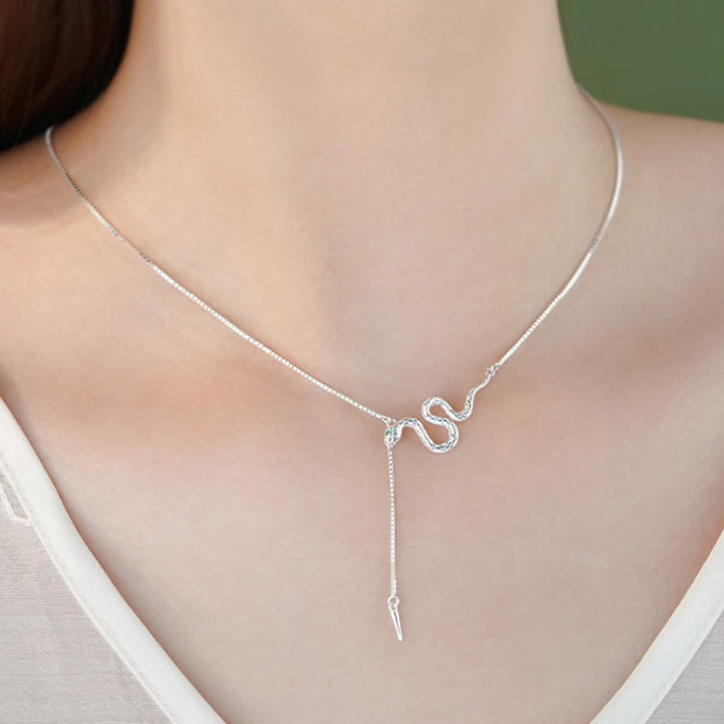 Juego de collar, colgante y pendientes con Buddha Stones en plata de ley 925 y el año de la serpiente - image 3