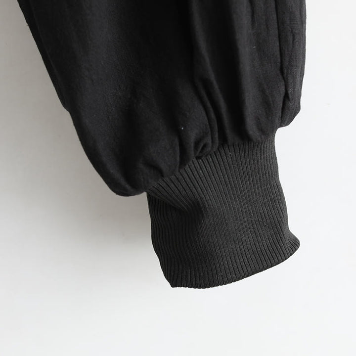 Pantalones de hombre de lino ramio con cremallera frontal de color liso y bolsillos con Buddha Stones