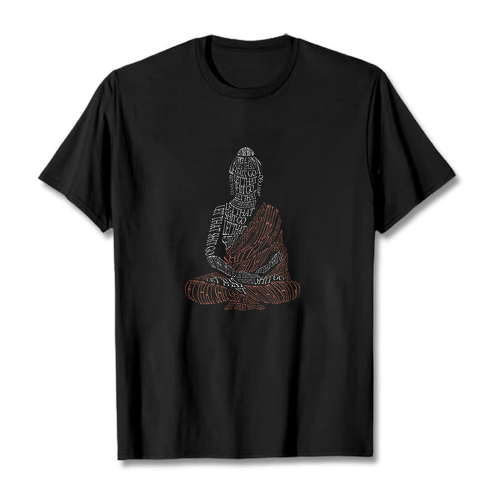 Camiseta con Buddha Stones de Buda, deja ir esa mierda - Negro - 2XL - image 4