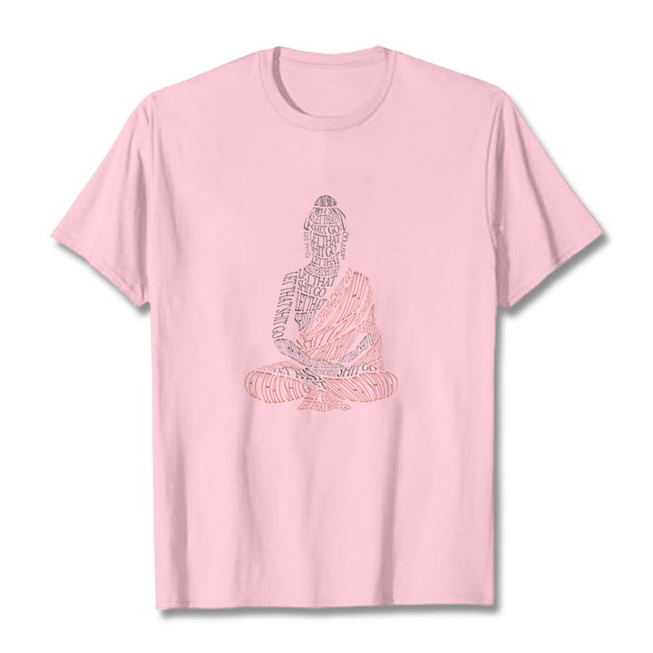 Camiseta con Buddha Stones de Buda, deja ir esa mierda - rosa claro - 2XL - image 12