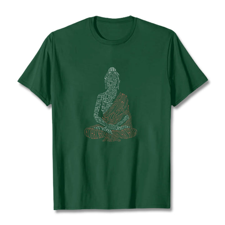 Camiseta con Buddha Stones de Buda, deja ir esa mierda - Verde bosque - 2XL - image 10