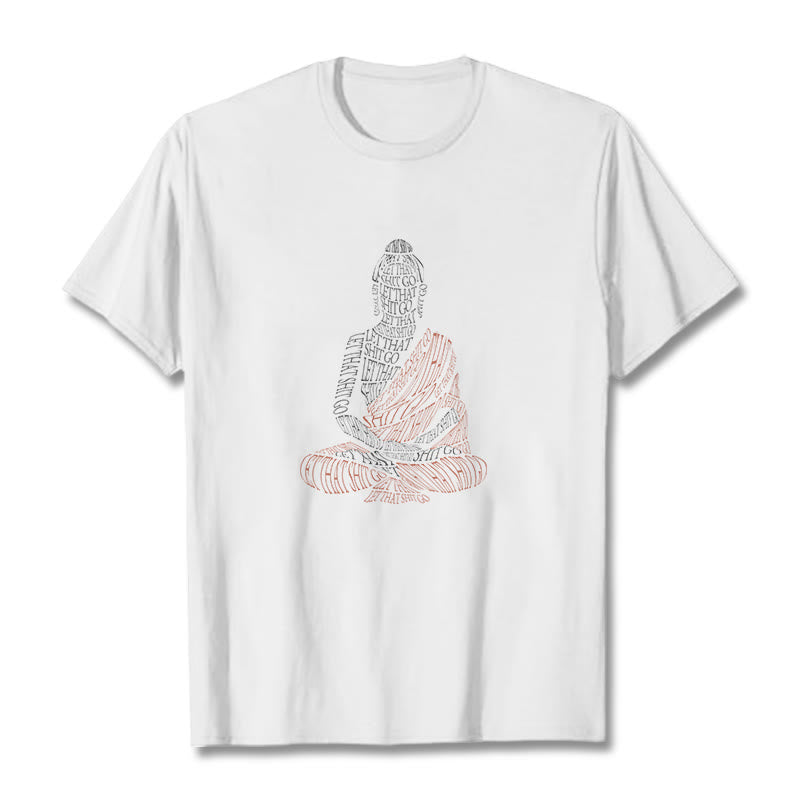 Camiseta con Buddha Stones de Buda, deja ir esa mierda - Blanco - 2XL - image 0