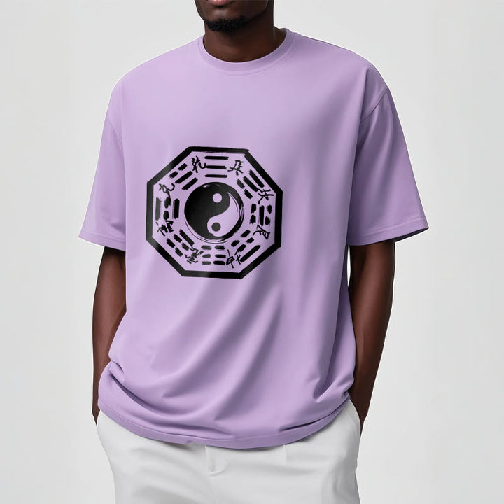 Camiseta de algodón con estampado Ba Gua y Buddha Stones - image 17