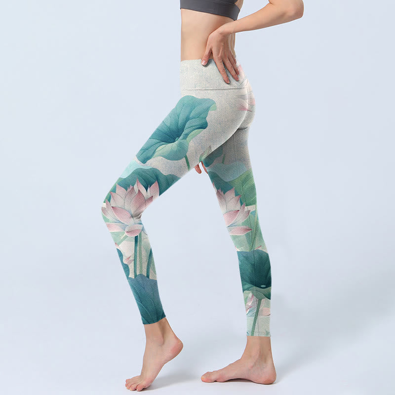 Leggings de yoga para mujer con estampado de Buddha Stones - image 3