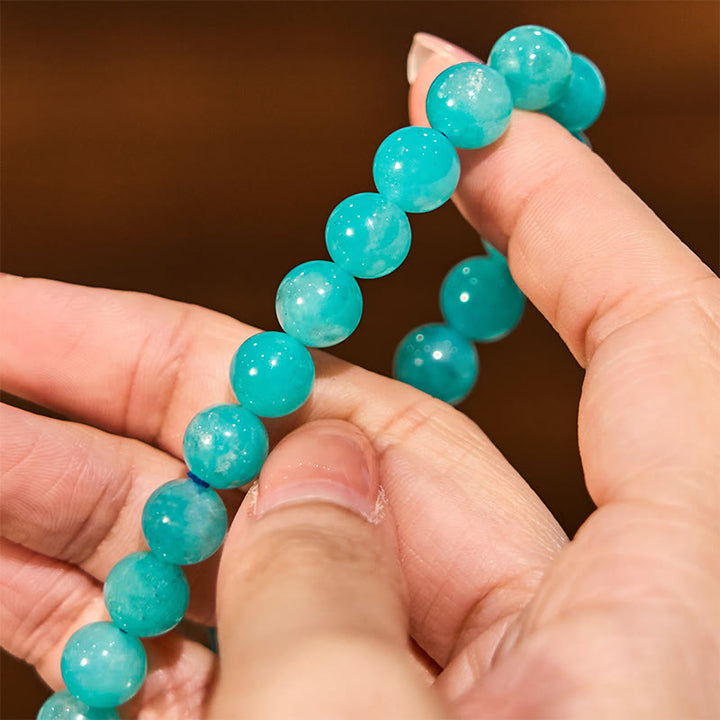 Pulsera de equilibrio positivo de amazonita con Buddha Stones