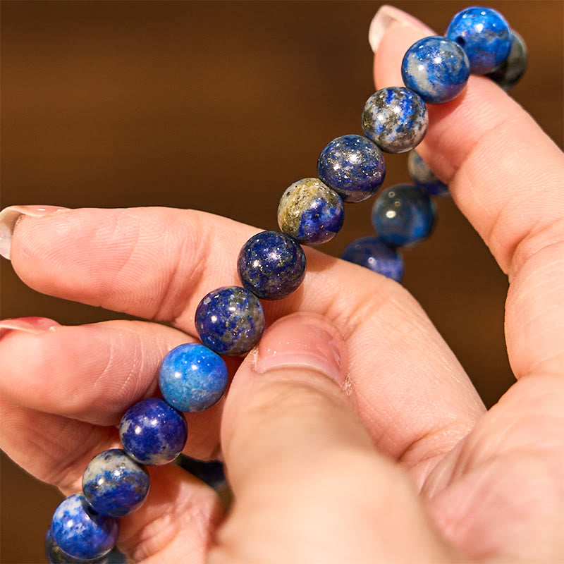 Pulsera de equilibrio positivo de lazurita con Buddha Stones
