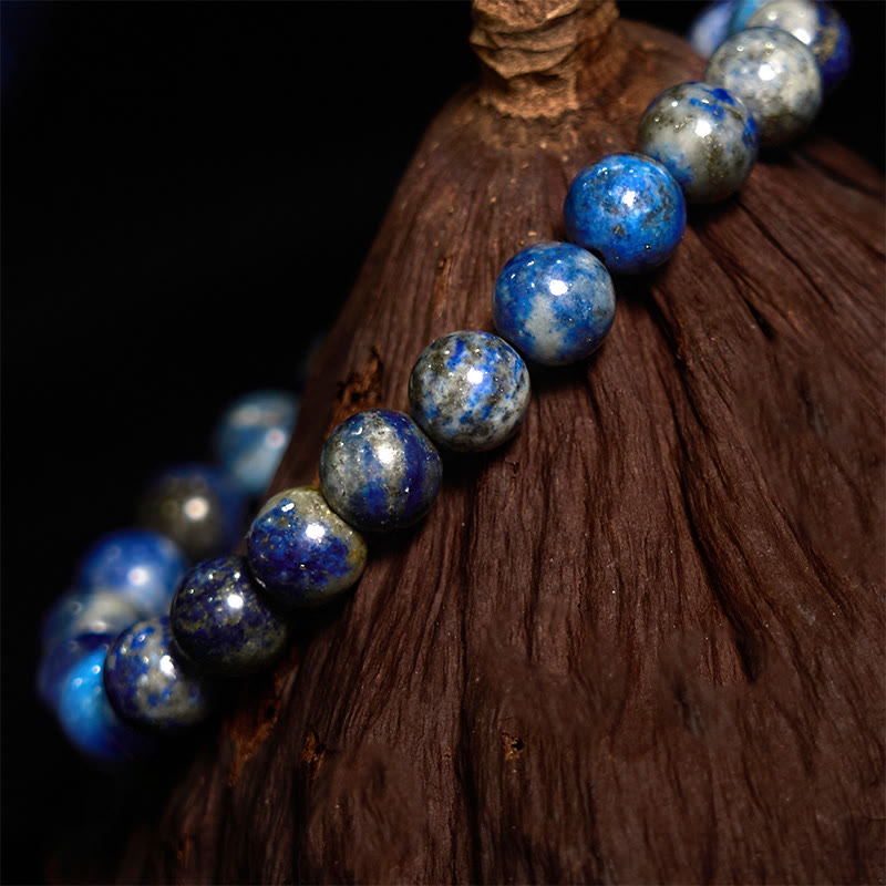 Pulsera de equilibrio positivo de lazurita con Buddha Stones