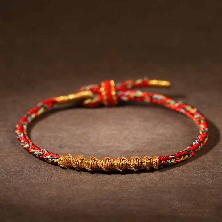 Pulsera trenzada de cuerda con Buddha Stones hechas a mano con el zodíaco chino y la suerte y la fuerza del Buda natal