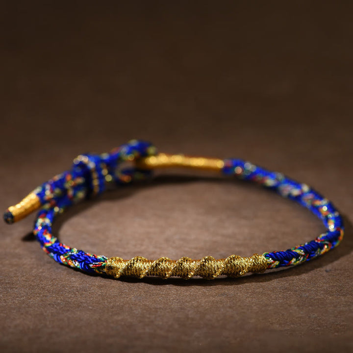 Pulsera trenzada de cuerda con Buddha Stones hechas a mano con el zodíaco chino y la suerte y la fuerza del Buda natal