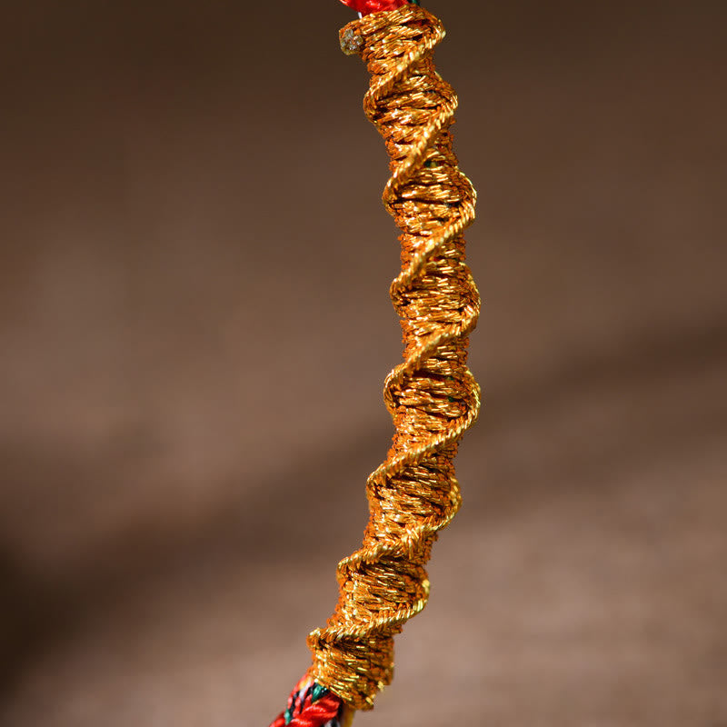 Pulsera trenzada de cuerda con Buddha Stones hechas a mano con el zodíaco chino y la suerte y la fuerza del Buda natal