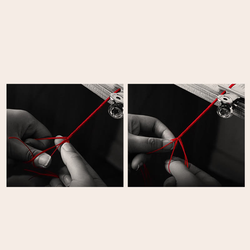 Pulsera de cuerda con símbolo de la suerte y nudo infinito hecha a mano en plata de ley 999 con Buddha Stones - image 19