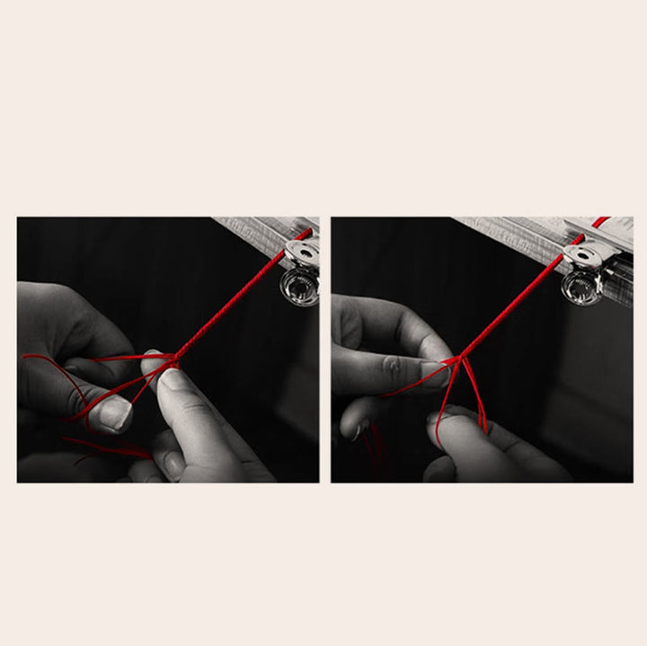 Pulsera de cuerda con símbolo de la suerte y nudo infinito hecha a mano en plata de ley 999 con Buddha Stones - image 19