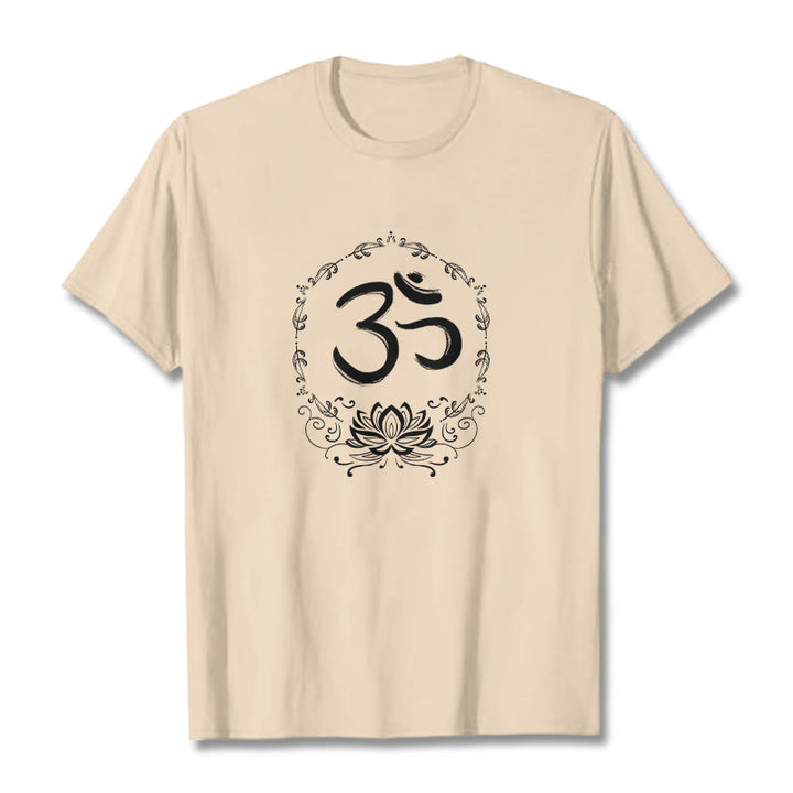 Camiseta de algodón con dibujo de loto OM de Buddha Stones - Sopa de mariscos - 2XL - image 12