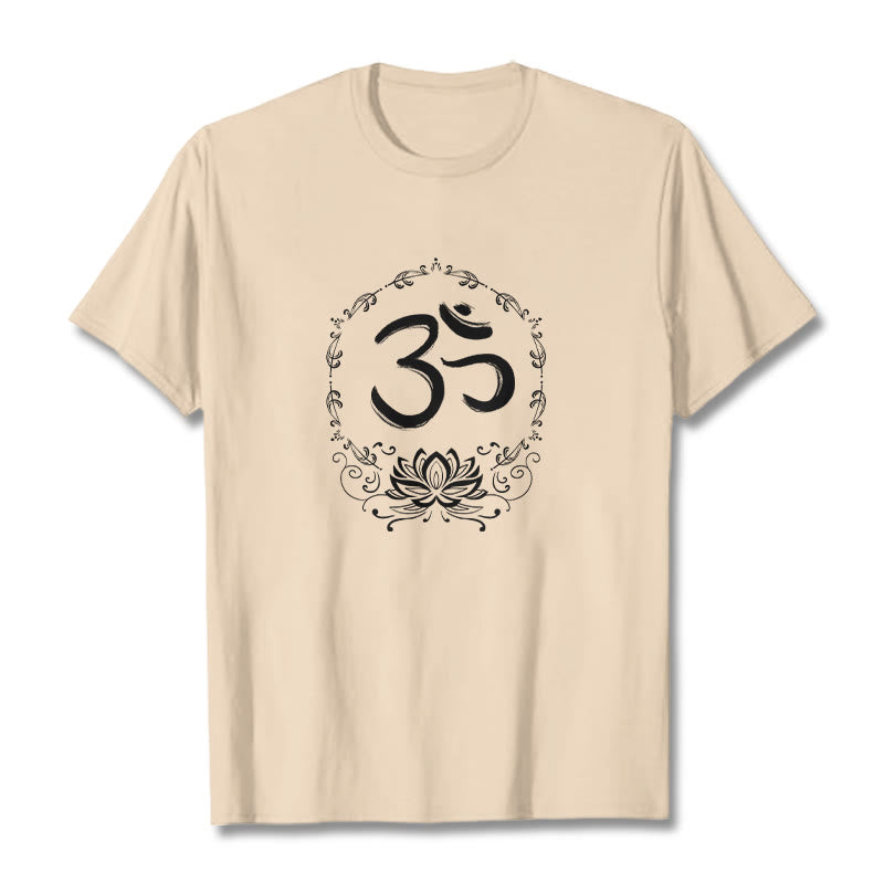 Camiseta de algodón con dibujo de loto OM de Buddha Stones - Sopa de mariscos - 2XL - image 11