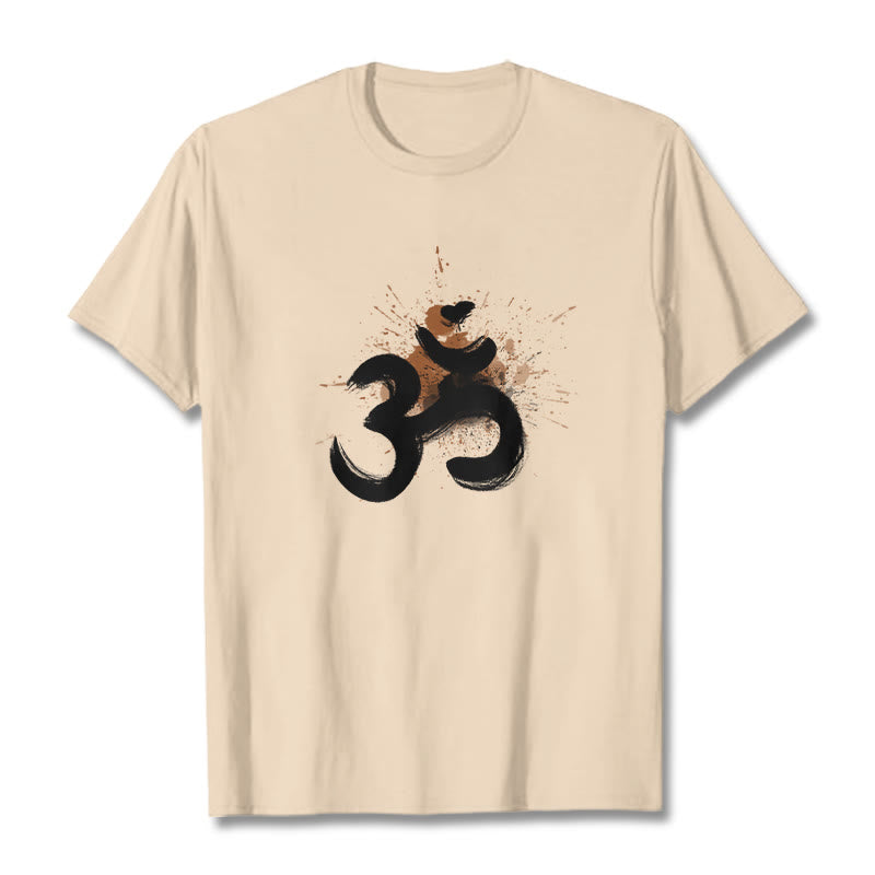 Camiseta de algodón con diseño sánscrito OM de Buddha Stones - Sopa de mariscos - 2XL - image 12