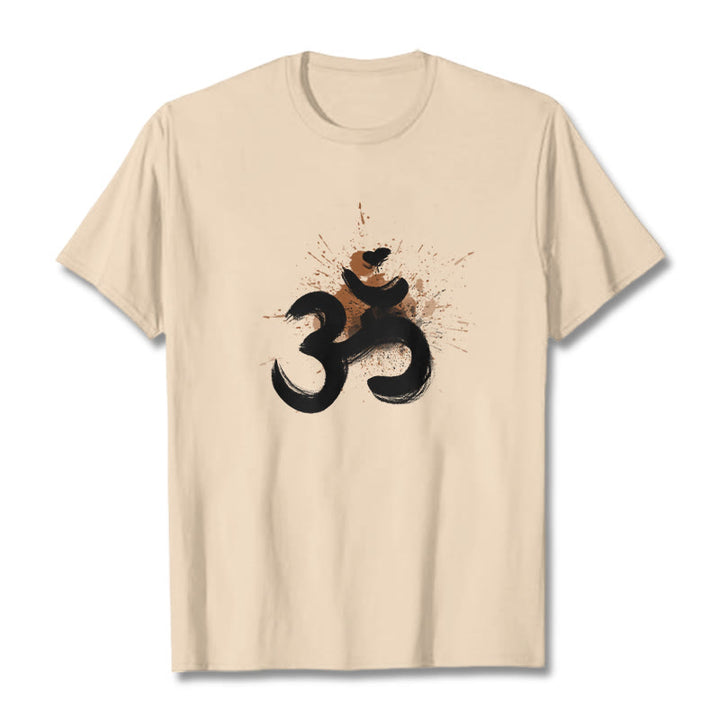 Camiseta de algodón con diseño sánscrito OM de Buddha Stones - Sopa de mariscos - 2XL - image 12