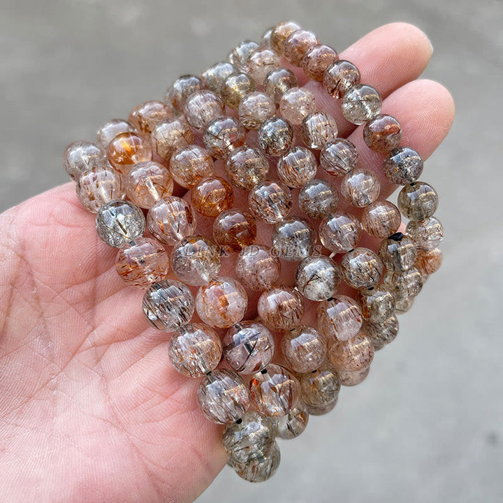 Pulsera de crecimiento positivo con cristales naturales Super Seven de Buddha Stones