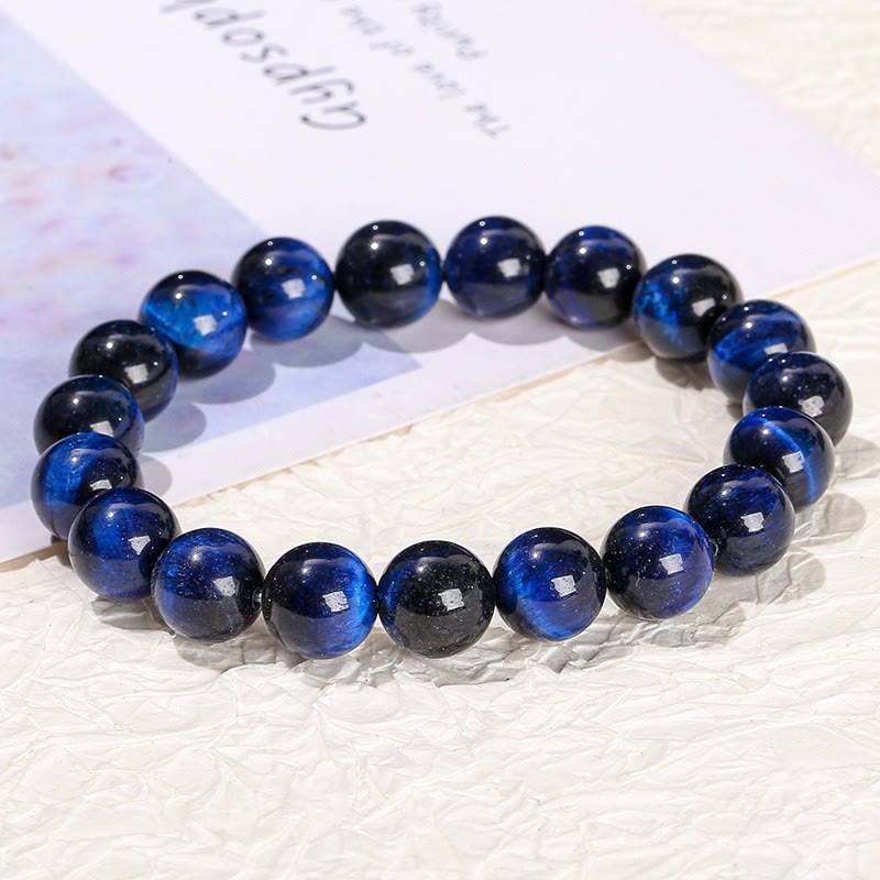Pulsera de equilibrio de ojo de tigre azul con Buddha Stones