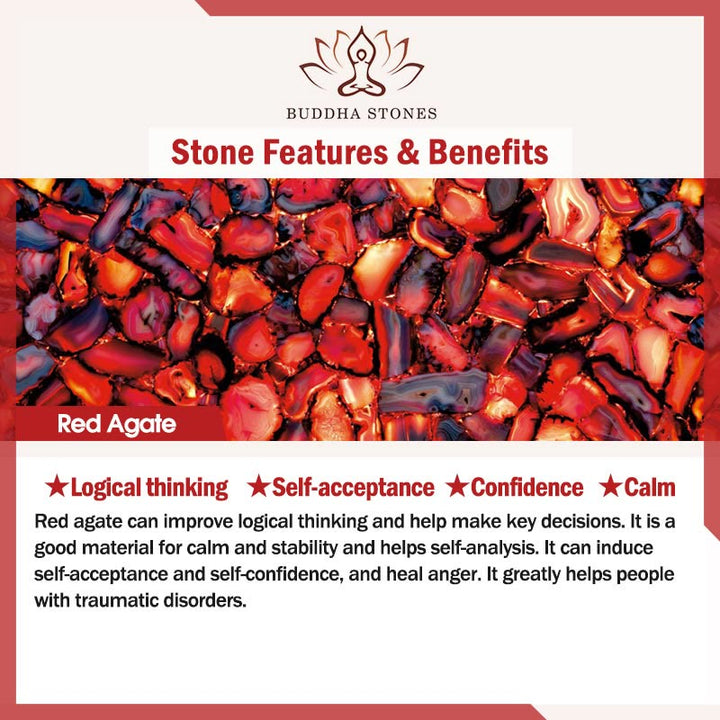 Pulsera trenzada de protección con hilo rojo del zodíaco chino y ágata roja hecha a mano con Buddha Stones