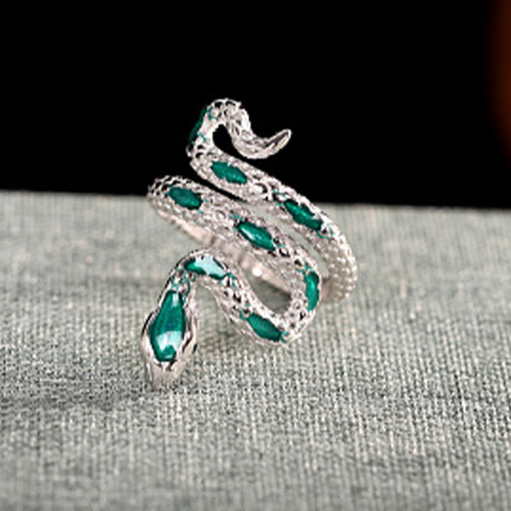 Anillo de bendición ajustable del año de la serpiente en plata de ley 925 con Buddha Stones - image 8