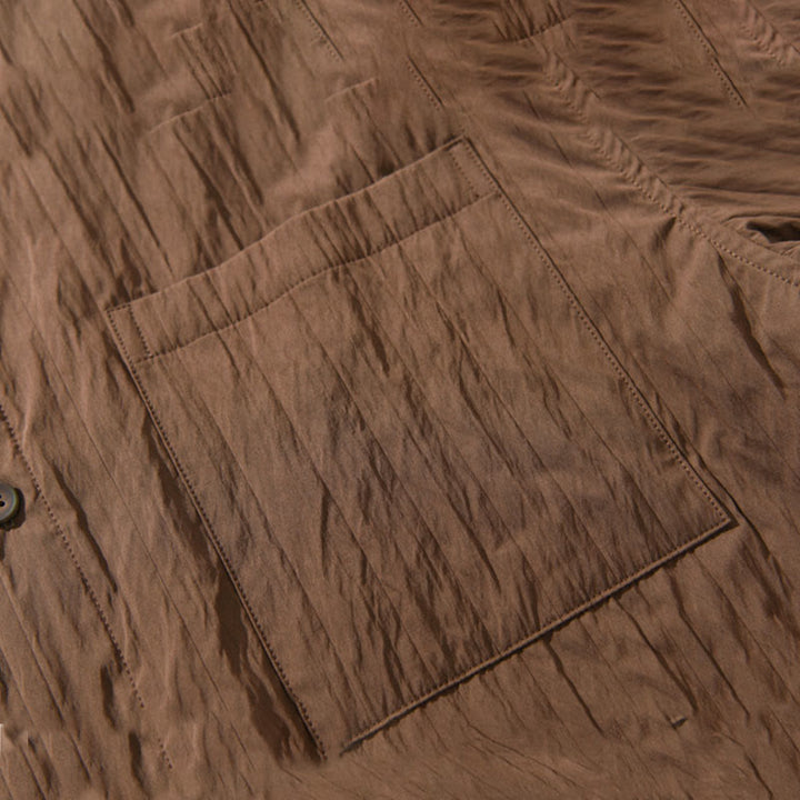 Camisa informal de manga larga para hombre, de color liso y con bolsillos y estampado de Buddha Stones - image 10