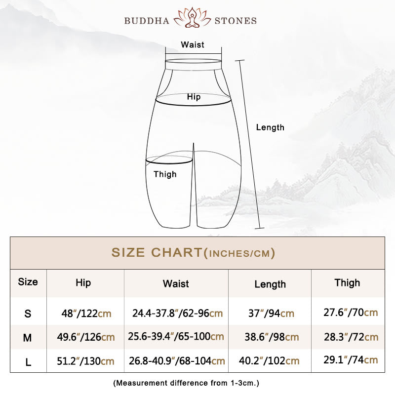 Pantalones con Buddha Stones, pantalones harem holgados para yoga zen y tai chi para mujer. - image 3