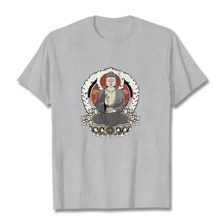 Camiseta con estampado de Buddha Stones de Buda meditando - Gris claro - 2XL - image 20