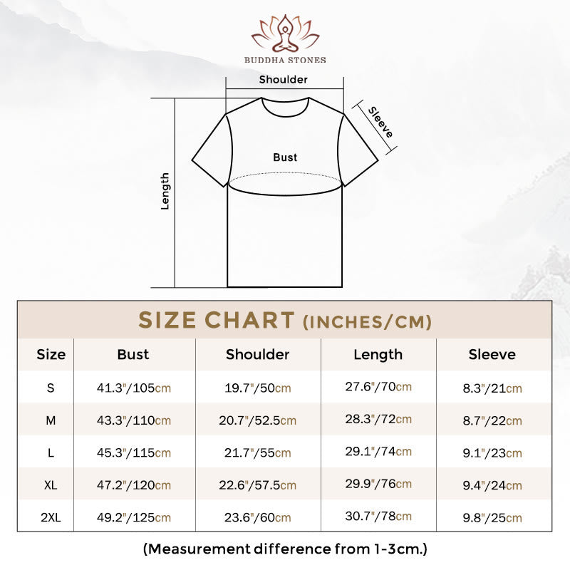 Camiseta de algodón con estampado de hierba y barco de pesca con Buddha Stones - image 2