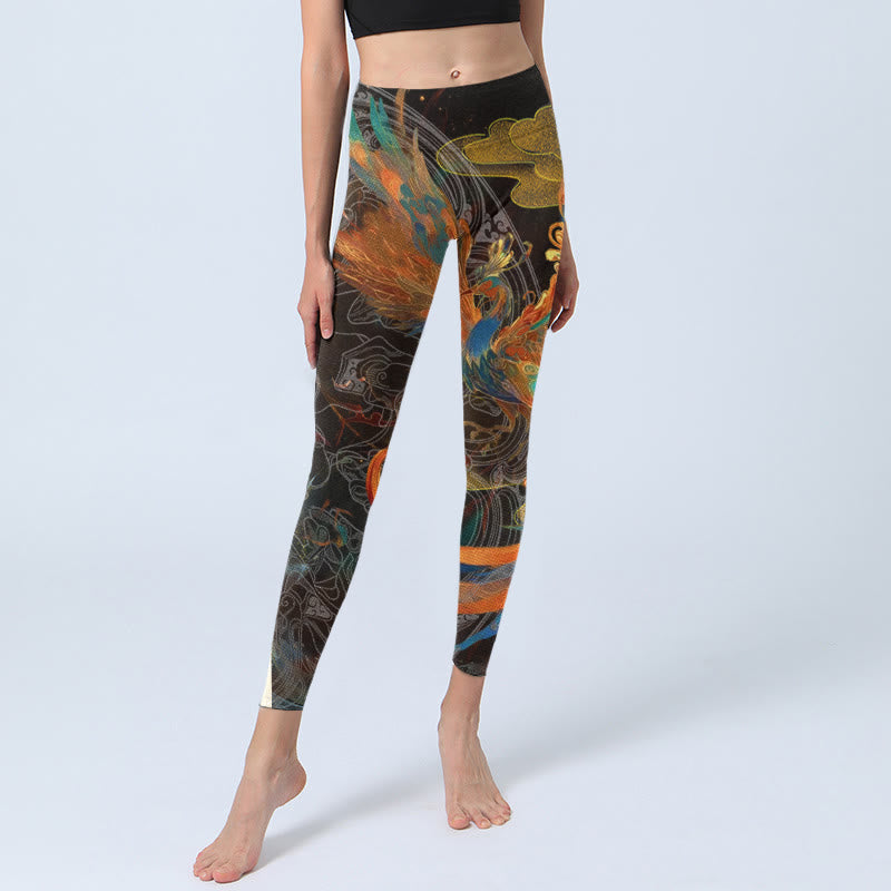 Leggings deportivos Buddha Stones Vibrant Phoenix para mujer - image 6