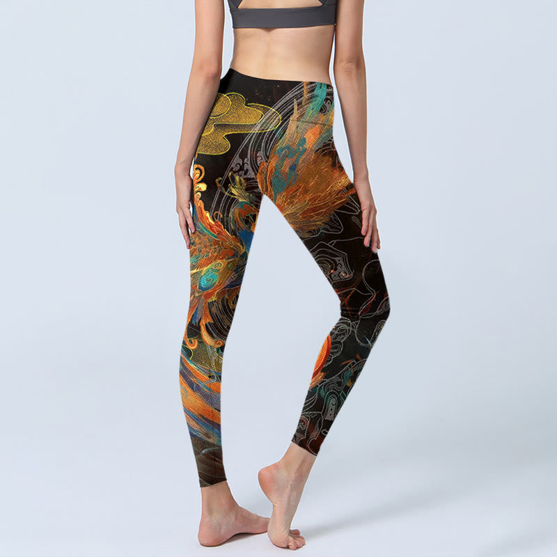 Leggings deportivos Buddha Stones Vibrant Phoenix para mujer - image 5