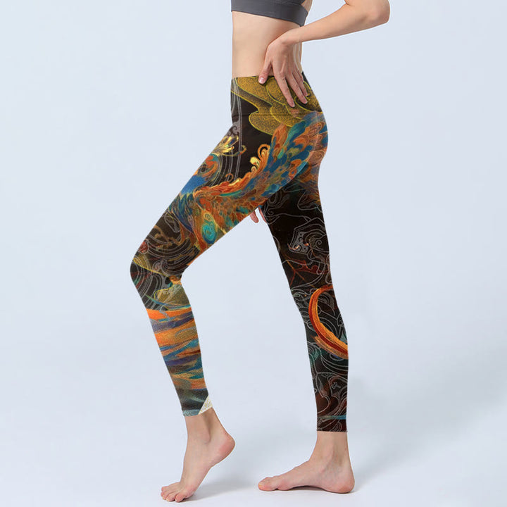Leggings deportivos Buddha Stones Vibrant Phoenix para mujer - image 3