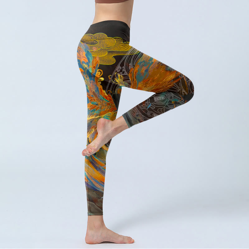Leggings deportivos Buddha Stones Vibrant Phoenix para mujer - image 4