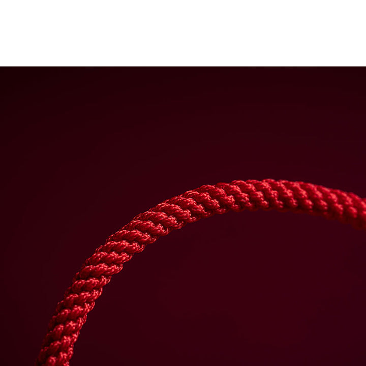 Pulsera trenzada de hilo rojo con bendición de PiXiu y mango de ruyi de cinabrio hecha a mano con Buddha Stones