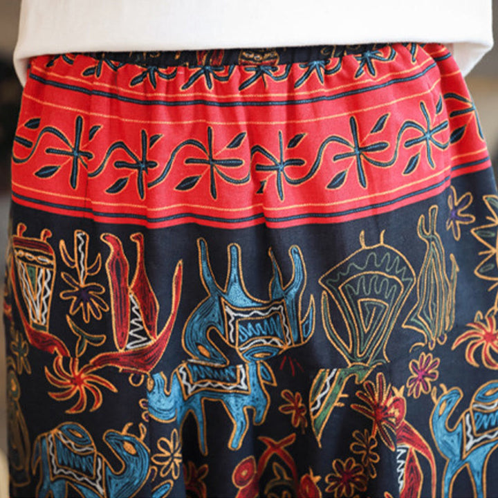 Pantalones harén de algodón para hombre con bolsillos y estampado de camellos y Buddha Stones - image 8