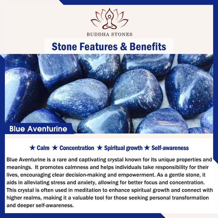 Pulsera de Buddha Stones con 108 cuentas de mala y aventurina azul natural multicapa