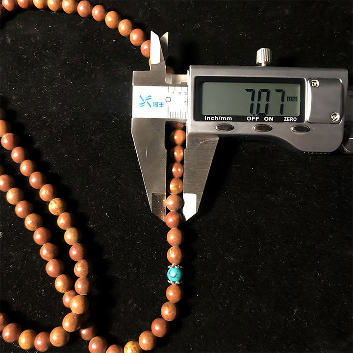 Pulsera de curación con Buddha Stones, 108 cuentas de mala, piedra Bian
