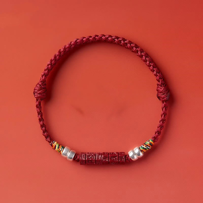Pulsera para niños y adultos con bendición de cinabrio Om Mani Padme Hum en plata de ley 925 y Buddha Stones - image 16