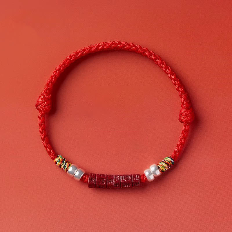 Pulsera para niños y adultos con bendición de cinabrio Om Mani Padme Hum en plata de ley 925 y Buddha Stones - image 18