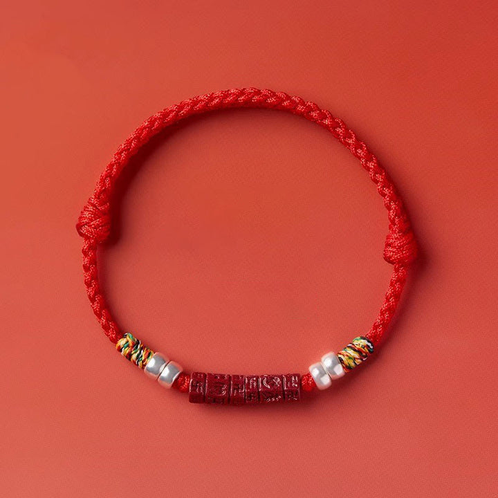 Pulsera para niños y adultos con bendición de cinabrio Om Mani Padme Hum en plata de ley 925 y Buddha Stones - image 18