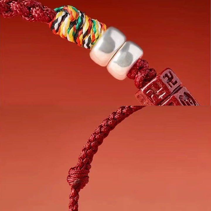 Pulsera para niños y adultos con bendición de cinabrio Om Mani Padme Hum en plata de ley 925 y Buddha Stones - image 3
