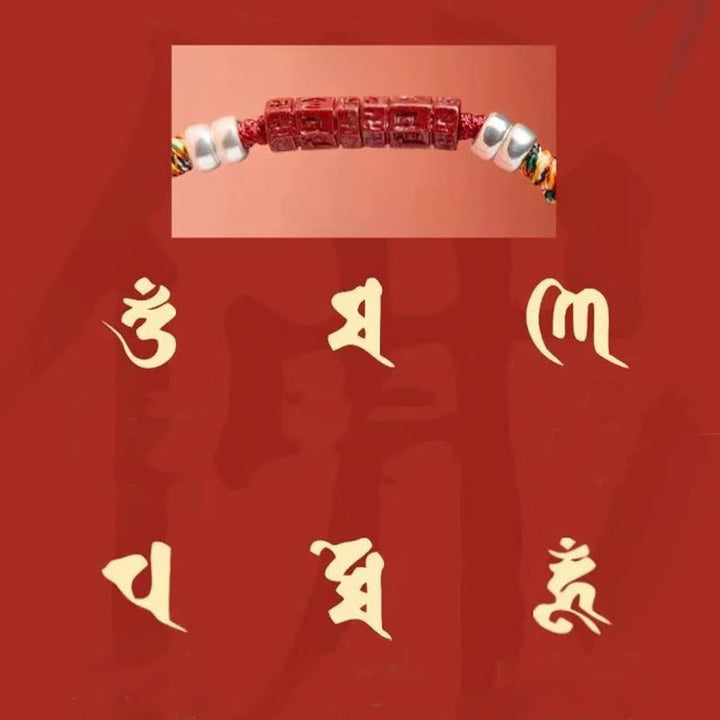 Pulsera para niños y adultos con bendición de cinabrio Om Mani Padme Hum en plata de ley 925 y Buddha Stones - image 12